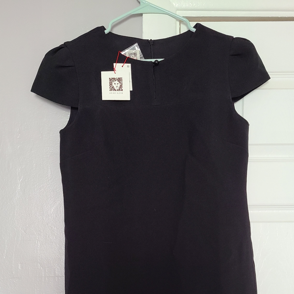 Brand New Ann Kline Black Sheath Dress Size 8